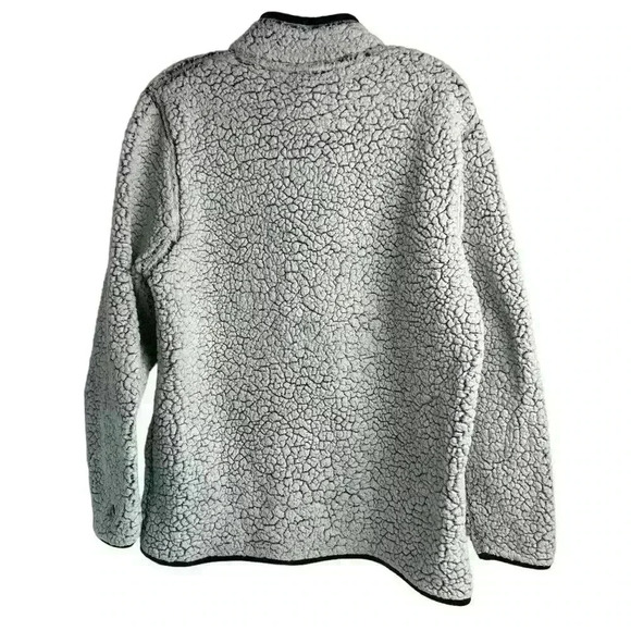 Champion Gray Sherpa Fleece Zip Jacket Size L Terrapins University of Maryland - Picture 8 of 10